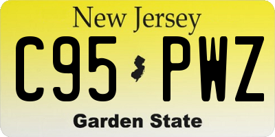 NJ license plate C95PWZ