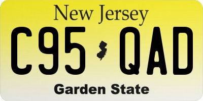 NJ license plate C95QAD