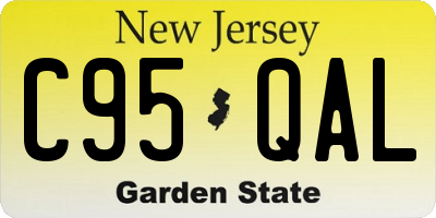 NJ license plate C95QAL