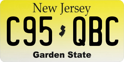 NJ license plate C95QBC