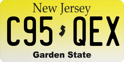 NJ license plate C95QEX