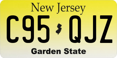 NJ license plate C95QJZ