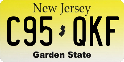 NJ license plate C95QKF
