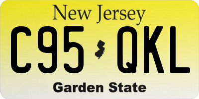 NJ license plate C95QKL