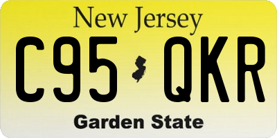 NJ license plate C95QKR