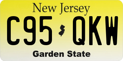 NJ license plate C95QKW