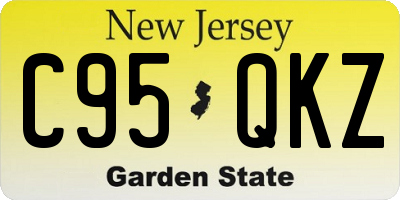 NJ license plate C95QKZ