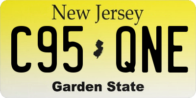 NJ license plate C95QNE