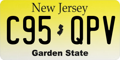 NJ license plate C95QPV
