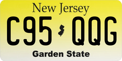 NJ license plate C95QQG