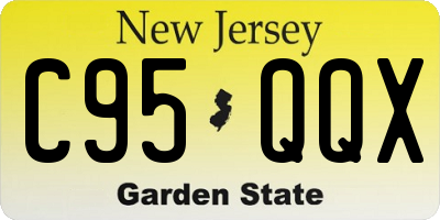 NJ license plate C95QQX