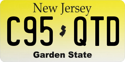 NJ license plate C95QTD