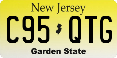 NJ license plate C95QTG