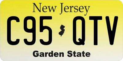 NJ license plate C95QTV