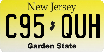 NJ license plate C95QUH