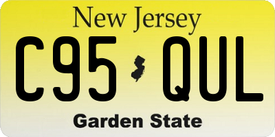 NJ license plate C95QUL