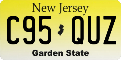 NJ license plate C95QUZ