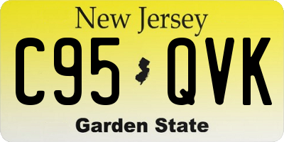 NJ license plate C95QVK