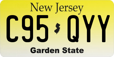 NJ license plate C95QYY