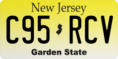NJ license plate C95RCV