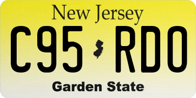 NJ license plate C95RDO