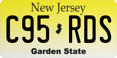 NJ license plate C95RDS