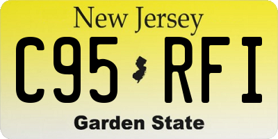 NJ license plate C95RFI
