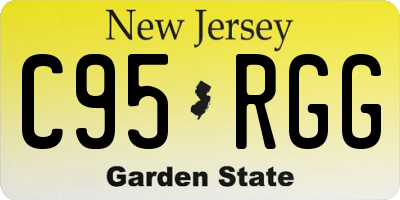 NJ license plate C95RGG