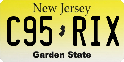 NJ license plate C95RIX
