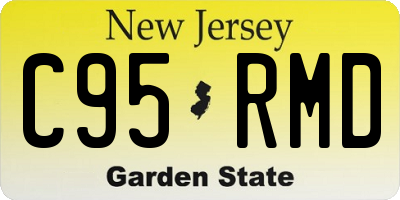 NJ license plate C95RMD