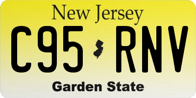 NJ license plate C95RNV