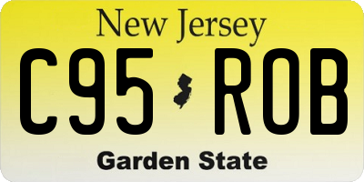 NJ license plate C95ROB