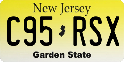 NJ license plate C95RSX