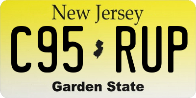 NJ license plate C95RUP