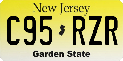 NJ license plate C95RZR