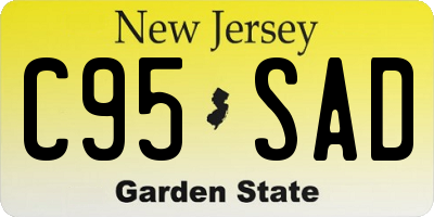 NJ license plate C95SAD