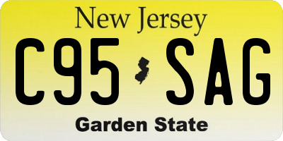 NJ license plate C95SAG