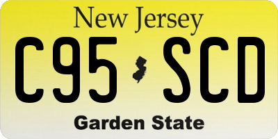 NJ license plate C95SCD