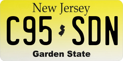 NJ license plate C95SDN
