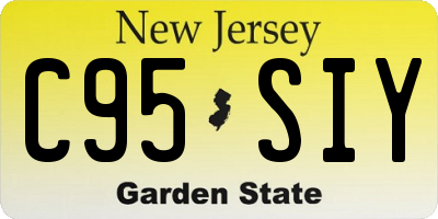NJ license plate C95SIY