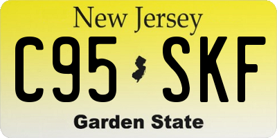 NJ license plate C95SKF