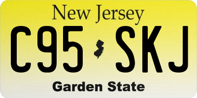 NJ license plate C95SKJ