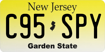 NJ license plate C95SPY