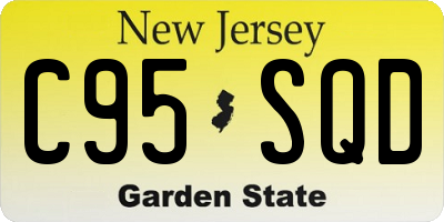 NJ license plate C95SQD