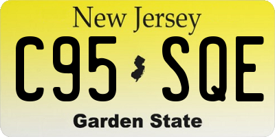 NJ license plate C95SQE