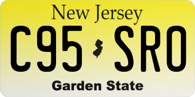 NJ license plate C95SRO