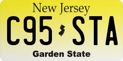 NJ license plate C95STA