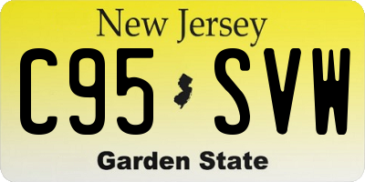 NJ license plate C95SVW