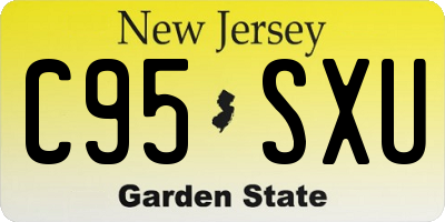 NJ license plate C95SXU