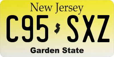 NJ license plate C95SXZ